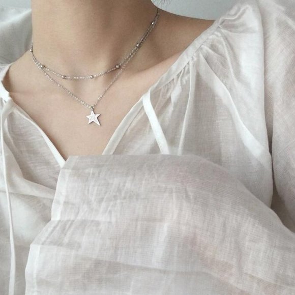 NEW 925 Sterling Silver Diamond Star Necklace G - Picture 11 of 13